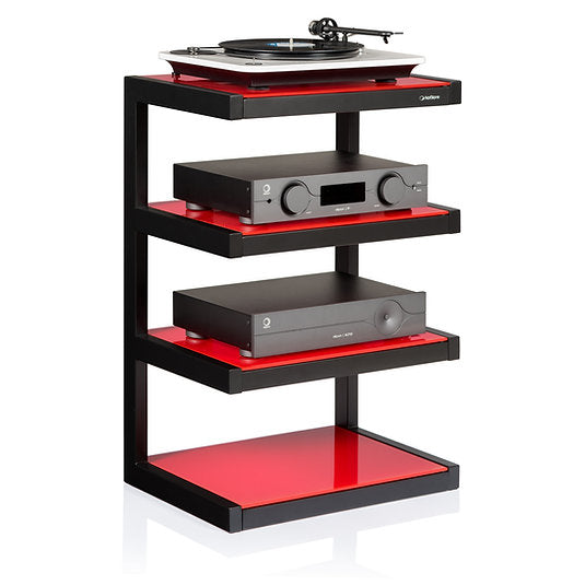 NorStone Esse Hi-Fi Audio Stand Four Shelf Black Red (Demo)
