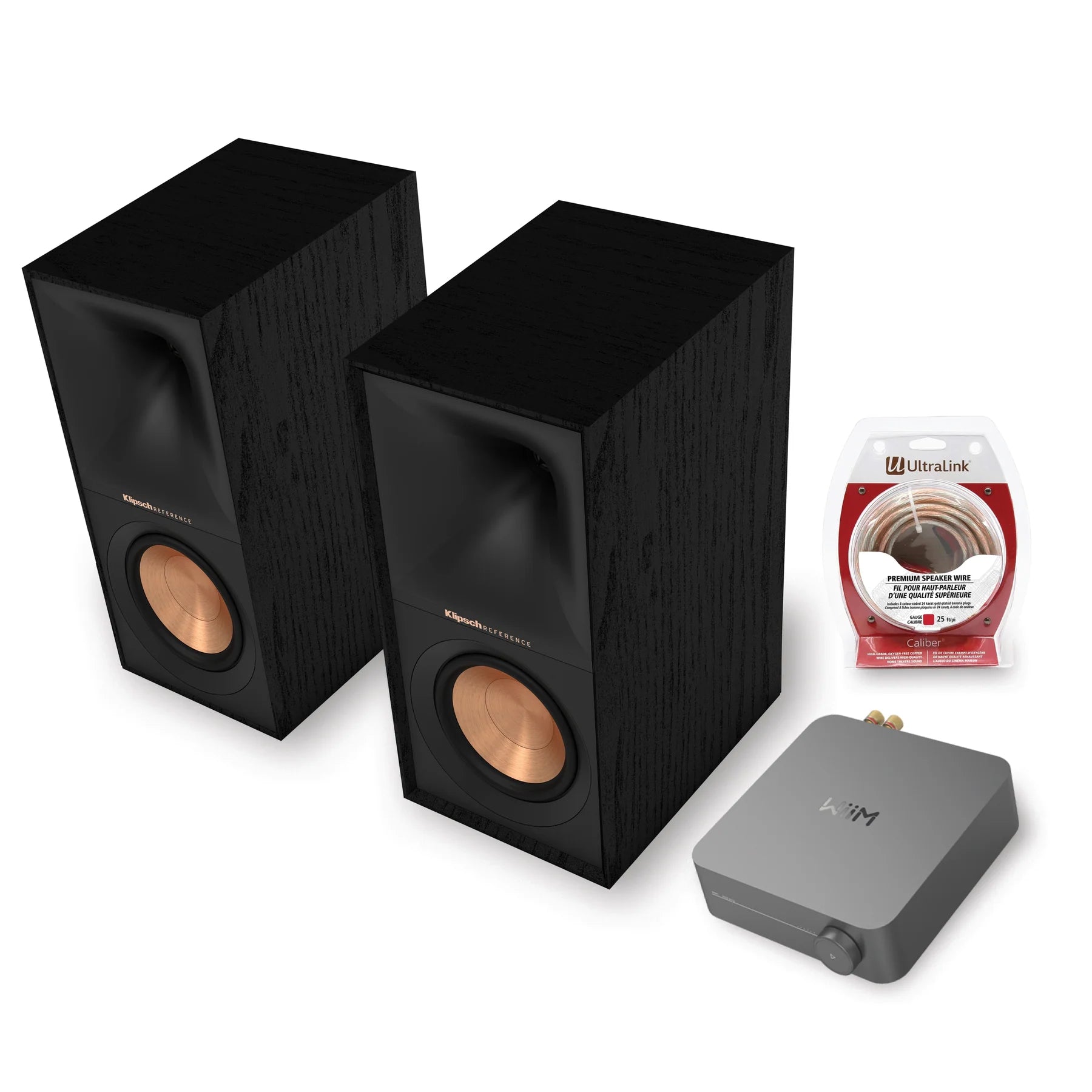 Klipsch R-60M Speakers, WiiM Amp & Ultralink Wire Ultimate Streaming Starter Kit