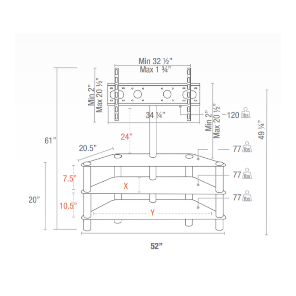 Sonora 175PE 52" TV Stand