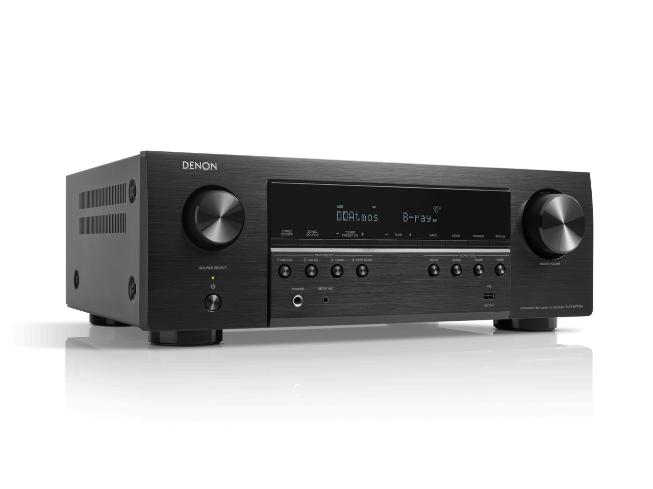 Denon AVR-S770H 7.2 Ch. 75W 8K AV Receiver Powered by HEOS™ with Dolby Atmos