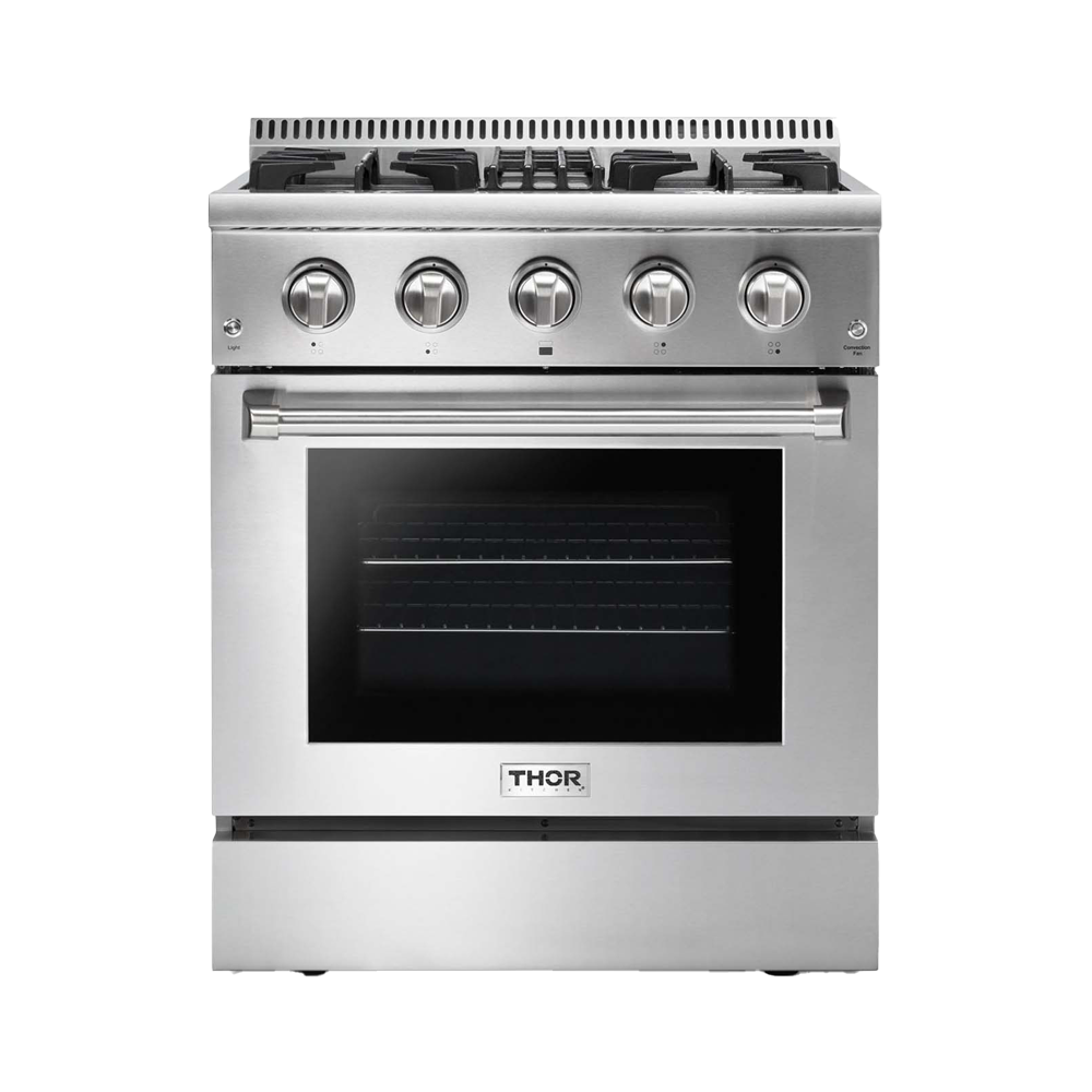 30 Inch Pro Stainless Steel Dual Fuel Range (add 220V cord)