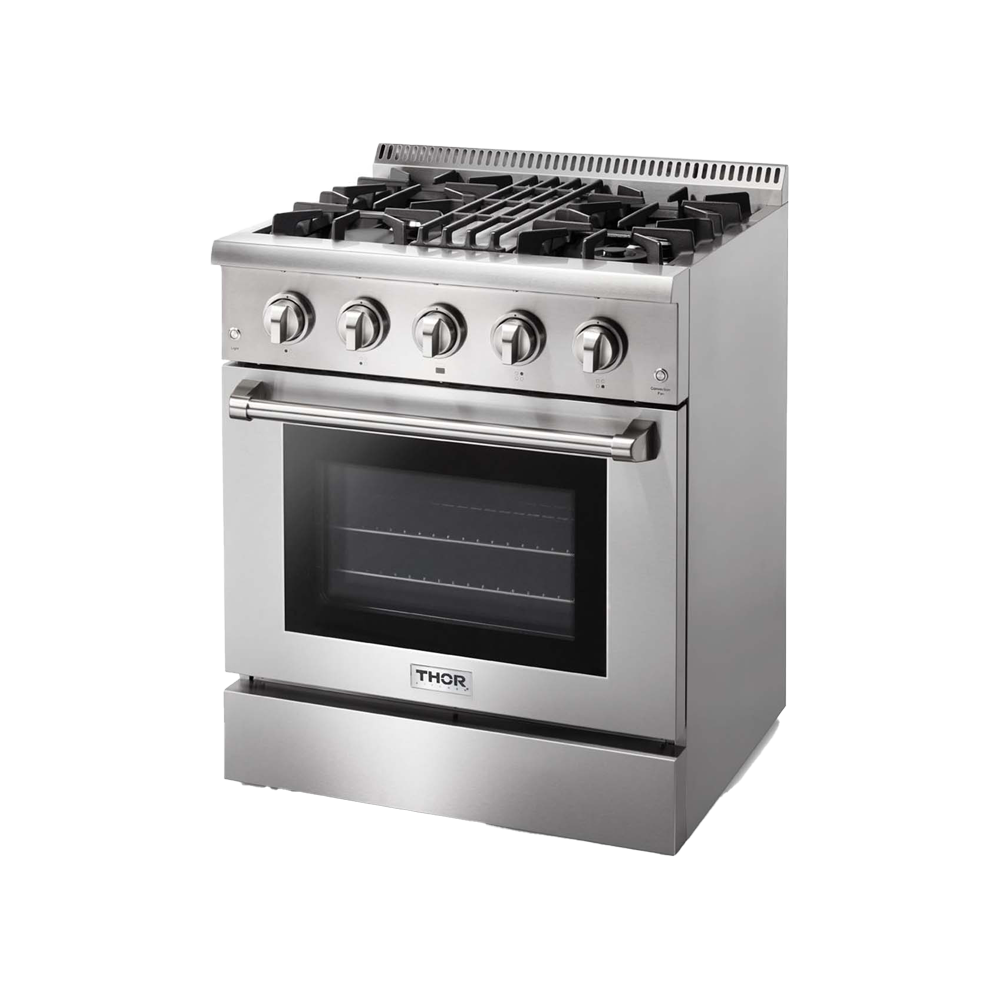 30 Inch Pro Stainless Steel Dual Fuel Range (add 220V cord)