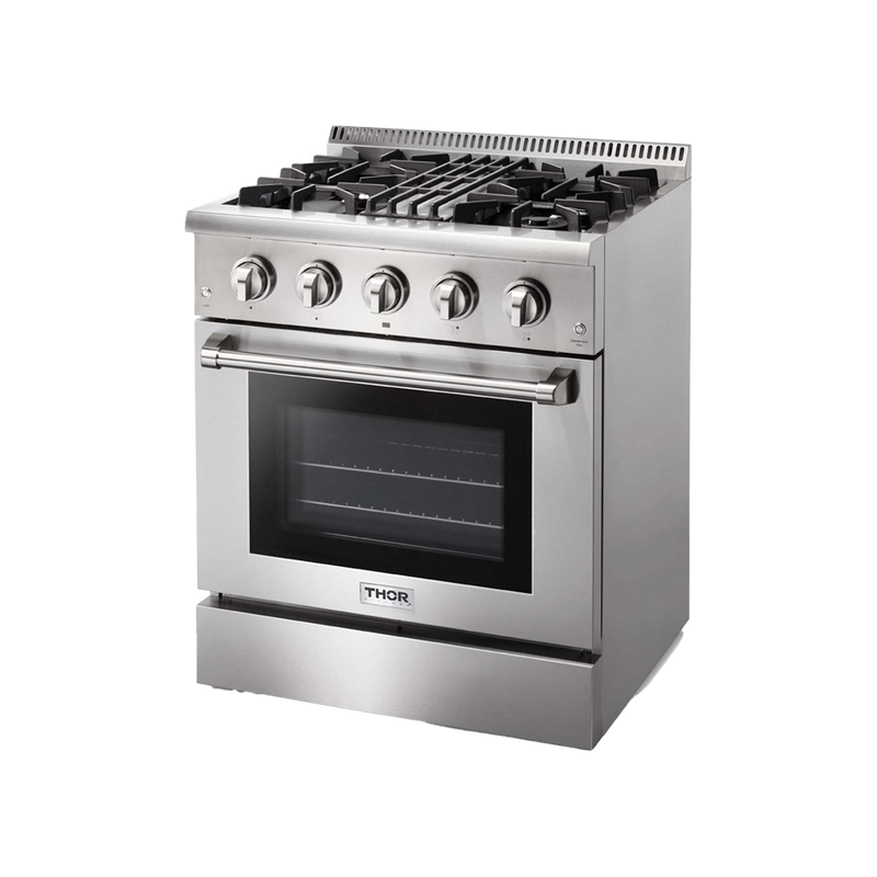 30 Inch Pro Stainless Steel Dual Fuel Range (add 220V cord)