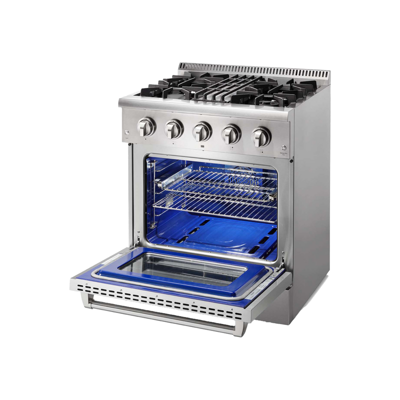 30 Inch Pro Stainless Steel Dual Fuel Range (add 220V cord)