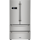 36 in. 4 Door Counter Depth French Door – Freestanding Stainless Steel Refrigerator with Automatic Ice Maker
