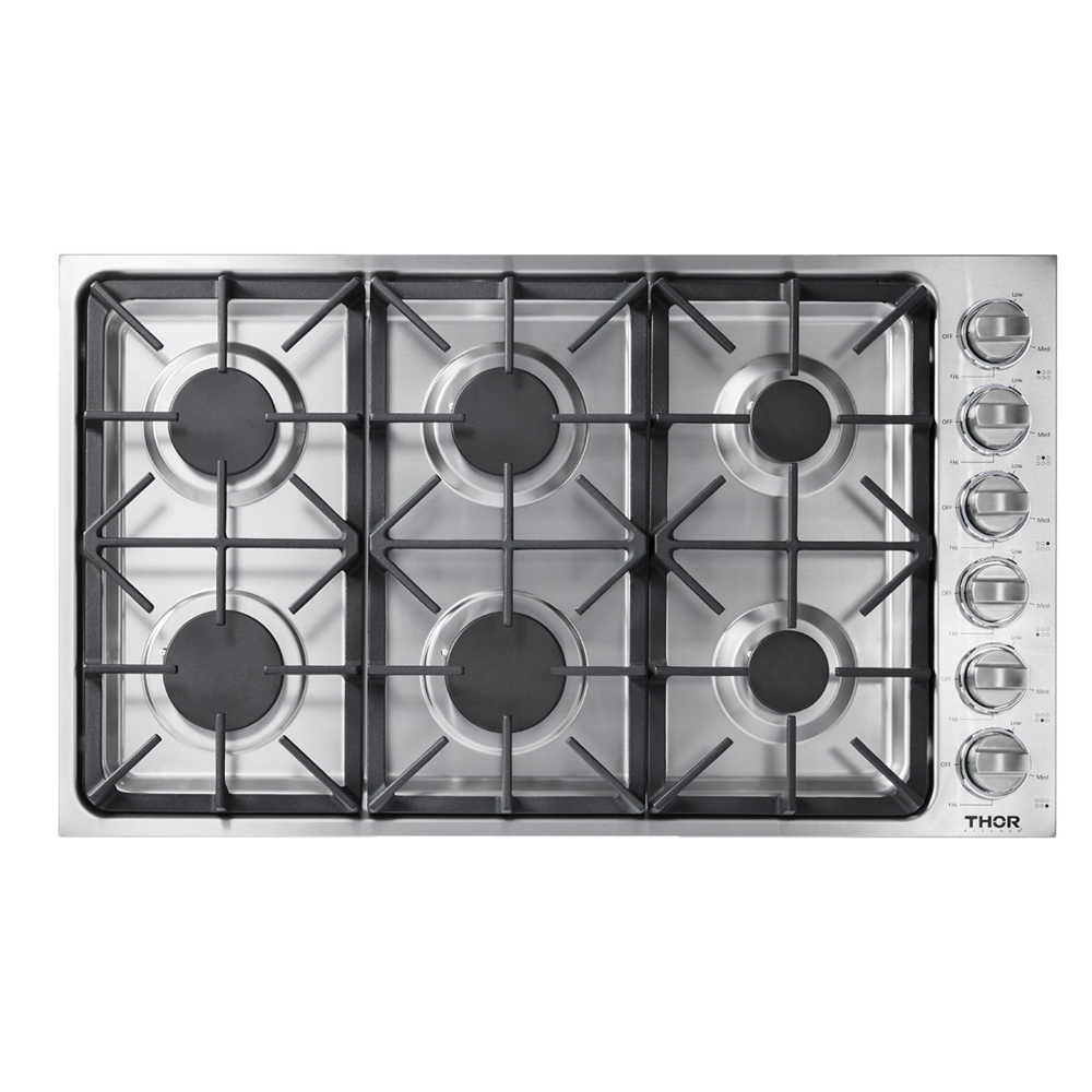 36 Inch Professional Drop-In Gas Cooktop
