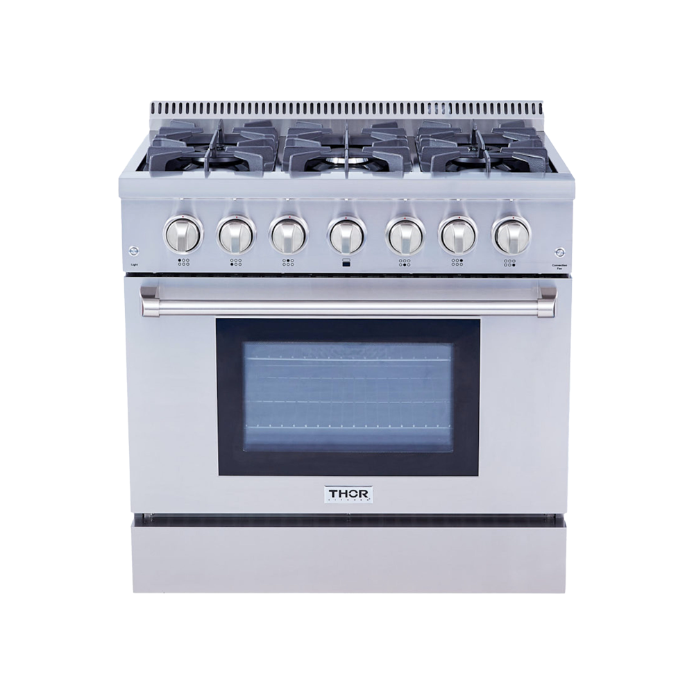36 Inch Pro Stainless Dual Fuel Range (add 220V cord)