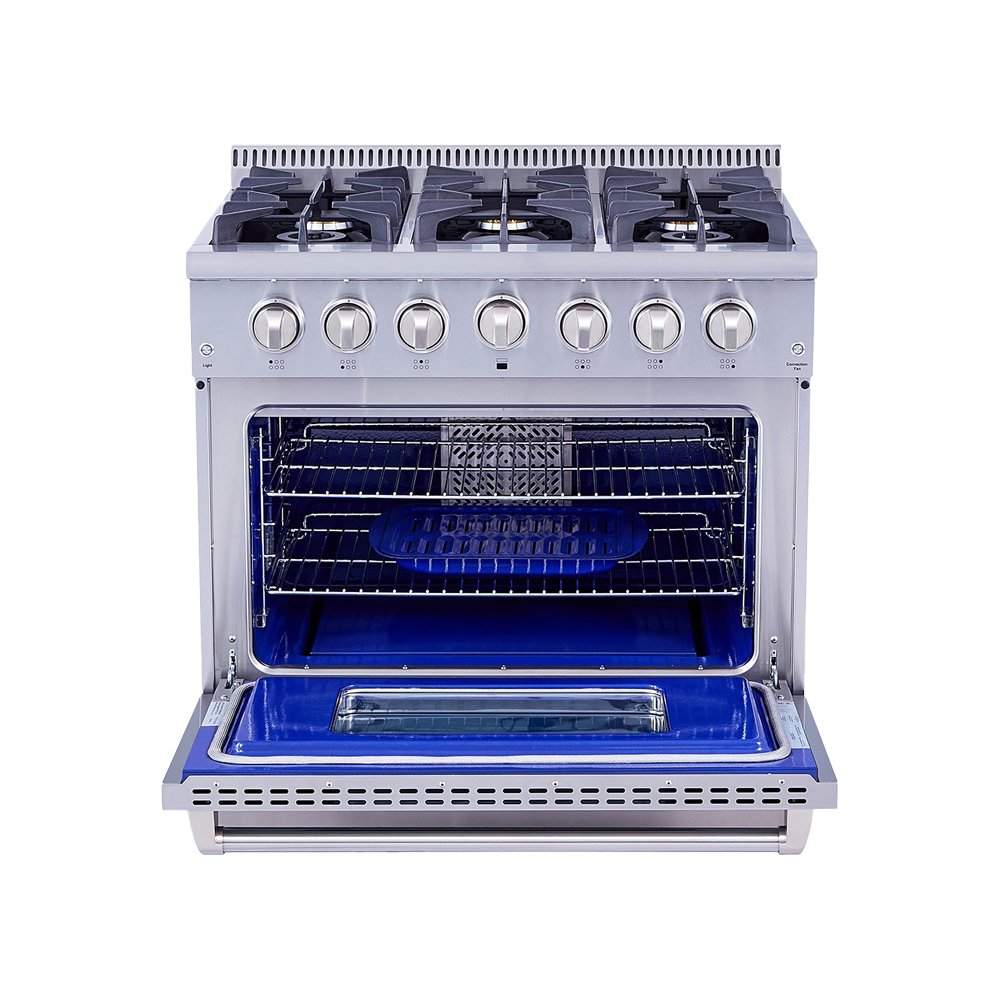 36 Inch Pro Stainless Dual Fuel Range (add 220V cord)