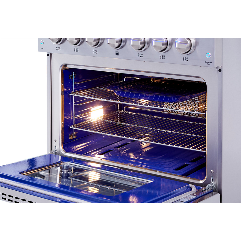 36 Inch Pro Stainless Dual Fuel Range (add 220V cord)