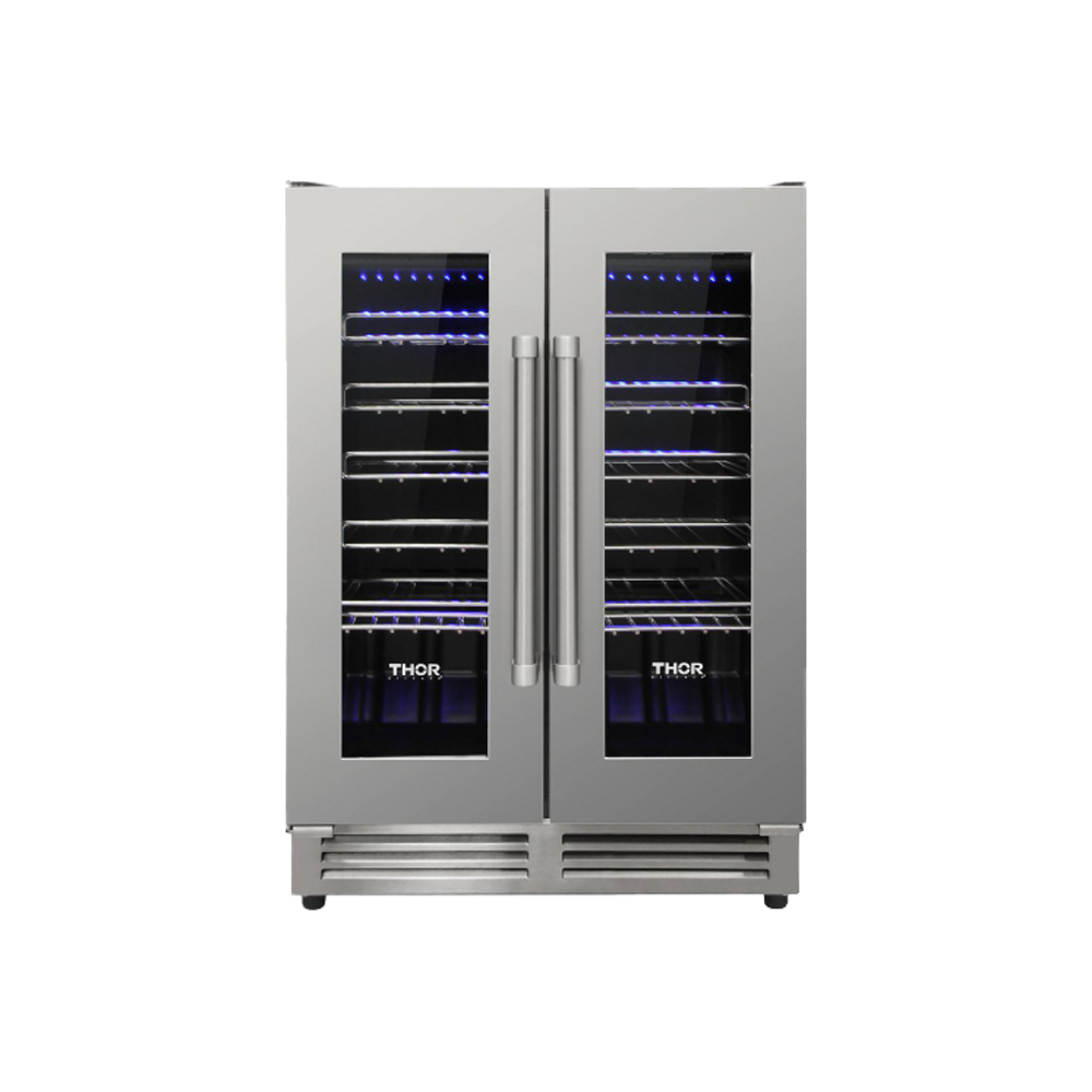 42 Bottle Dual Zone French Door Wine Cooler