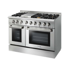 48 Inch Pro SS Dual Fuel Range with Griddle (add 220V cord)