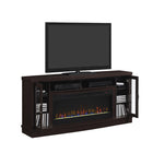 Bell'O Hutchinson TV Stand Electric Fireplace Oak